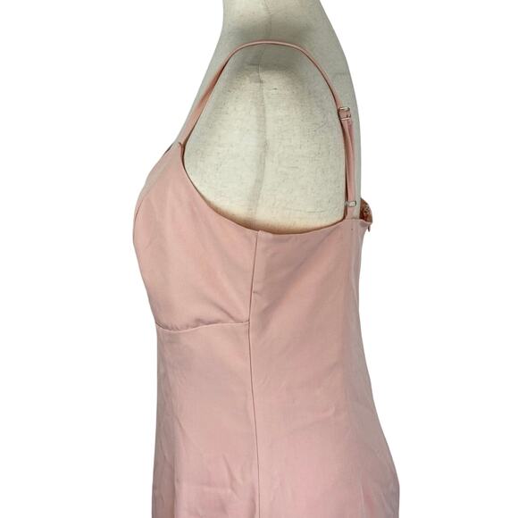 LULUS SULTRY MOMENTS V-NECK SLIP MINI DRESS IN BLUSH PINK NWT WOMEN'S MEDIUM - Picture 8 of 15